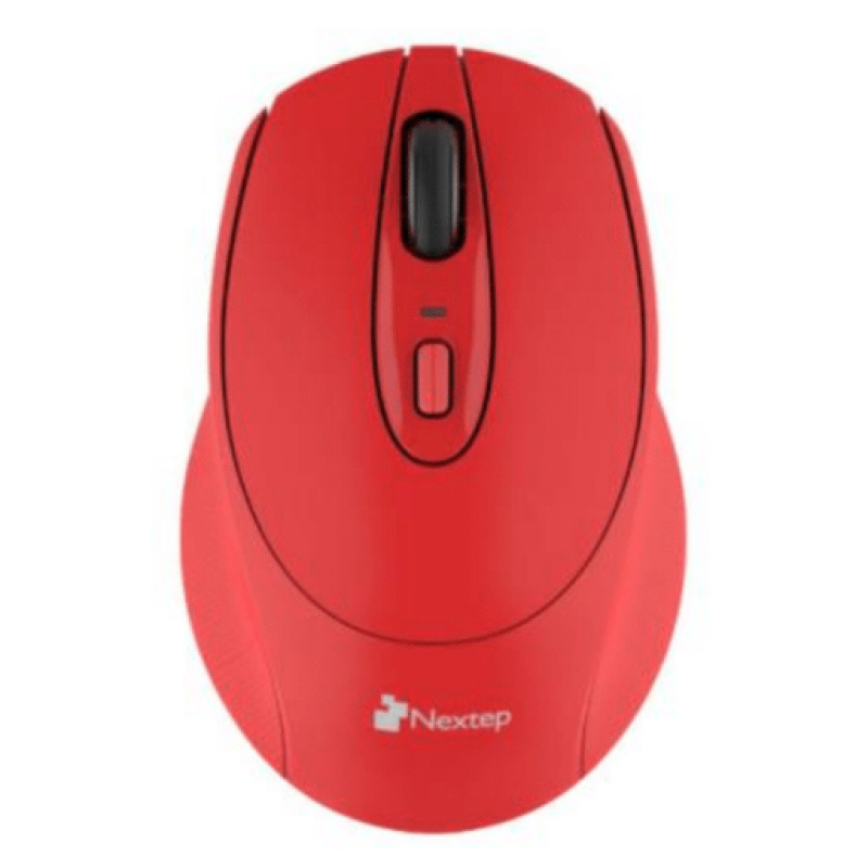 Mouse Nextep NE-411E rojo inalambrico ergonomico USB 1600DPI