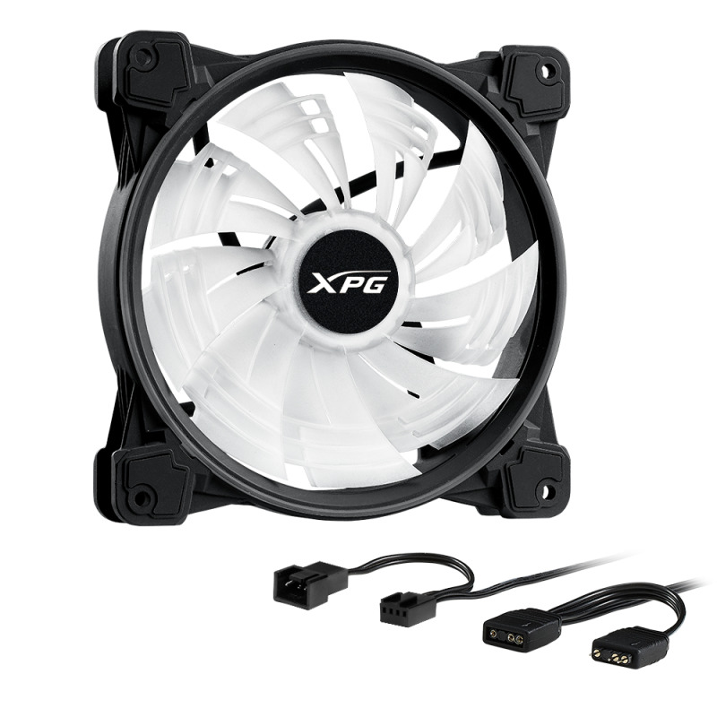 XPG HURRICANE140ARGBPWM-BKCWW sistema de refrigeración de computadora Gabinete de la computadora Ventilador 14 cm Negro, Blanco image 4