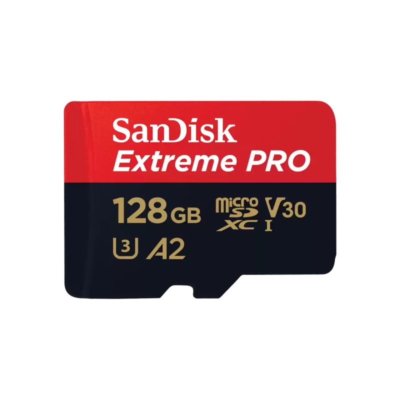 MEMORIA SANDISK MICRO SDXC 128GB EXTREME PRO 200MB/S 4K CLASE 10 A2 V30 C/ADAPTADOR SDSQXCD-128G-GN6MA