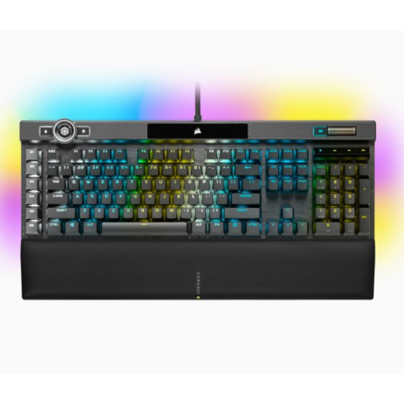 TECLADO CORSAIR K100 RGB/ ÓPTICO-MECÁNICO/ LED RGB RETROILUMINADO /CORSAIR OPX/NEGRO/TECLAS PBT NEGRAS/ (CH-912A01A-NA)