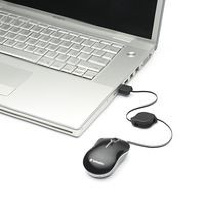 MINI MOUSE VERBATIM ALAMBRICO RETRACTIL TRAVEL VB98113 NEGRO USB image 4