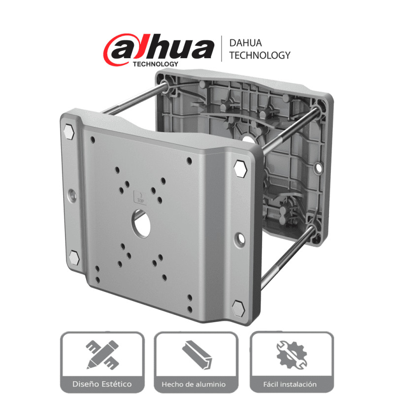 DAHUA DH-PFA153-SG - Montaje en Poste para Camaras PTZ y Cajas de Exterior/ Aluminio y Acero/ Compatible con Brazo  PFB710W-SG / Compatible con cámara DH-PSDW81642ML-A360-D237  image 2