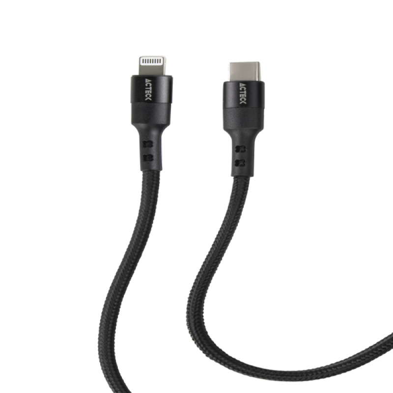 CABLE ACTECK LINX PLUS CL420 / USB C A LIGHTNING / 1.8 M / CARGA RAPIDA / NEGRO / AC-934862