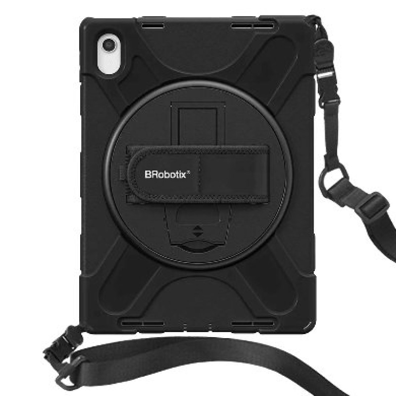 FUNDA DE USO RUDO BROBOTIX, CON CORREA Y GIRO 360 PARA IPAD 10.9 10MA GENERACION