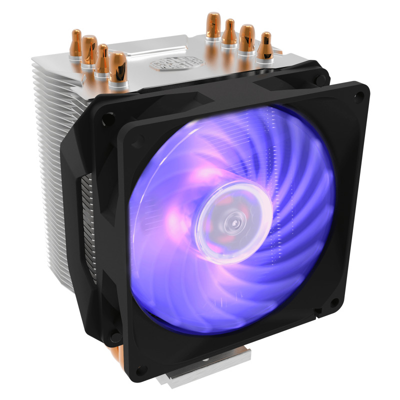 VENTILADOR P/CPU COOLER MASTER (RR-H410-20PC-R1) HYPER H410R RGB,LGA1700/AM5,4 PWM,PLATA