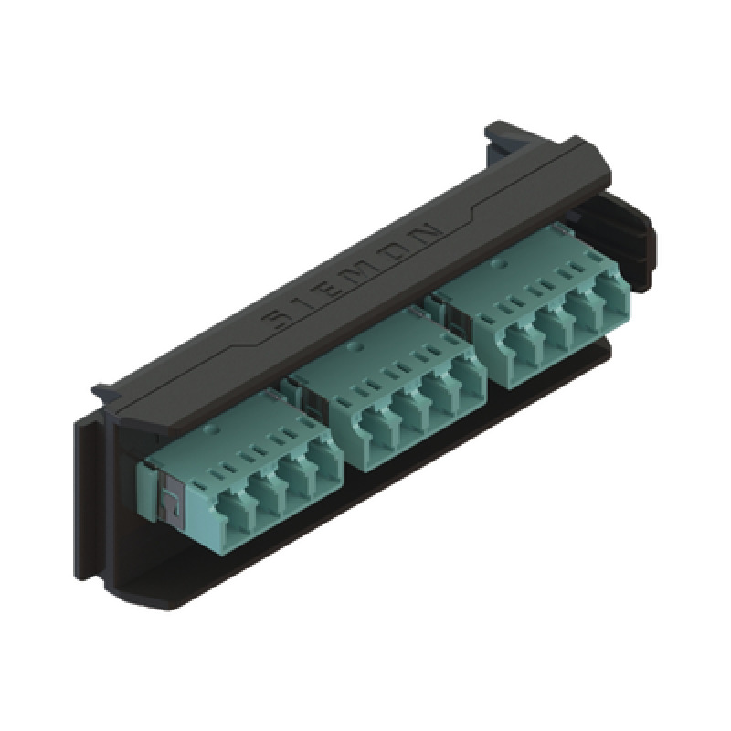 Placa Acopladora LightVerse 6 Conectores Dúplex LC/UPC Acepta hasta 12 fibras Multimodo OM3 y OM4  No Shuttered