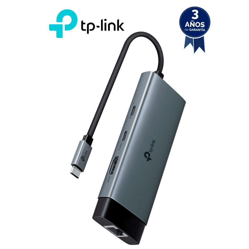 Adaptador HUB 6 en 1 1 puerto USBC entrada 1 puerto HDMI 4K 1 puerto Ethernet Gigabit 1 puerto USBC y 2 puertos USBA image 3