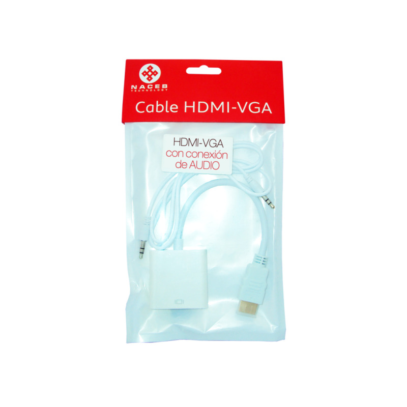 CONVERTIDOR NACEB HDMI A VGA CON CABLE DE AUDIO image 3