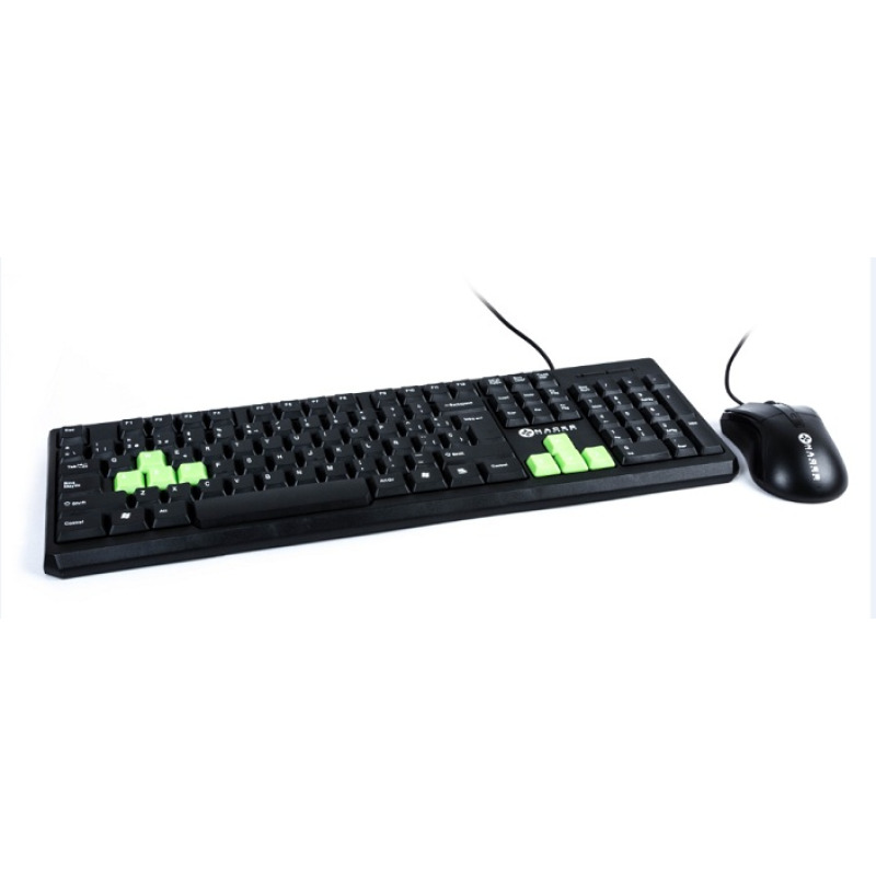 KIT 2 EN 1 NACEB (NA-457) TECLADO,MOUSE,MULTIMEDIA,1200 DPI,USB,RESISTENTE AL AGUA,NEGRO