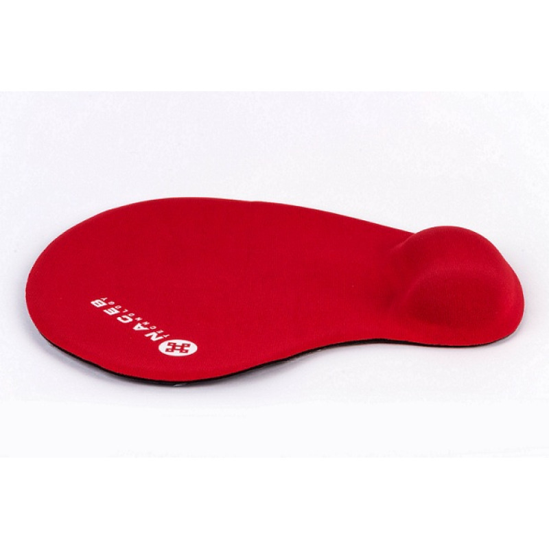MOUSE PAD NACEB (NA-549RO) DESCANSAMUNECAS,HIDROGEL,ROJO
