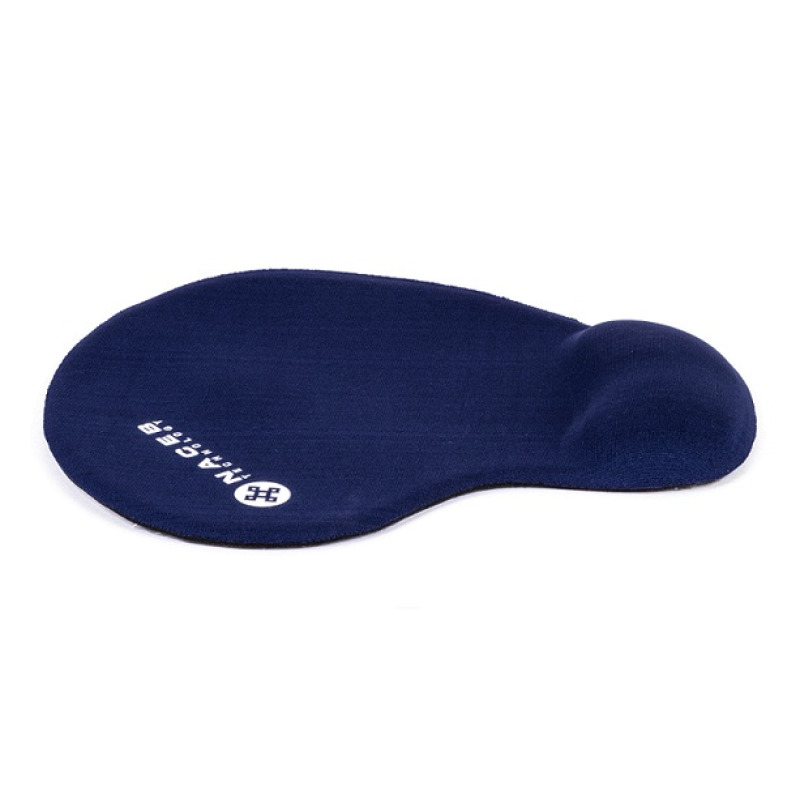 MOUSE PAD NACEB (NA-549AZDE) TELA,DESCANSAMUNECAS,HIDROGEL,AZUL MARINO