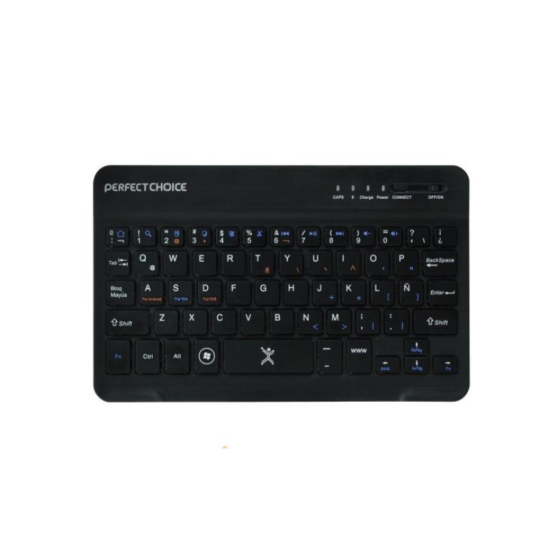 TECLADO MINI PERFECT CHOICE INALAMBRICO BLUETOOTH 3.5HR 10M PC-200932
