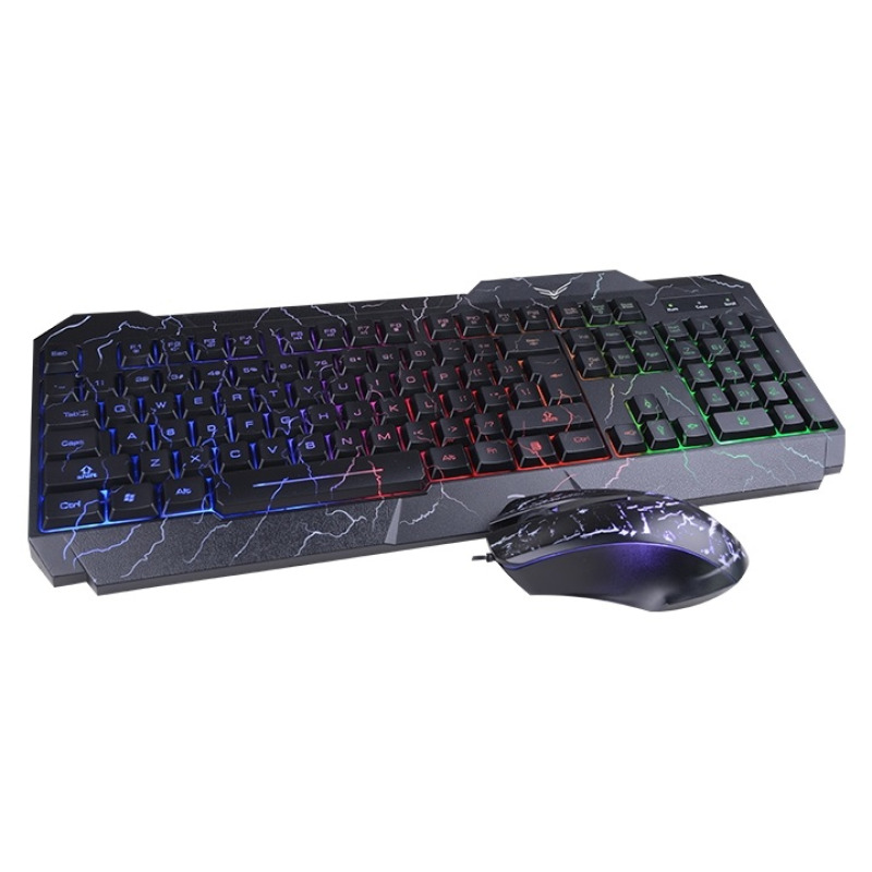 KIT 2 EN 1 NACEB (NA-633) TECLADO,MOUSE,GAMING,MULTIMEDIA,1000 DPI,RETROILUMINADO,NEGRO