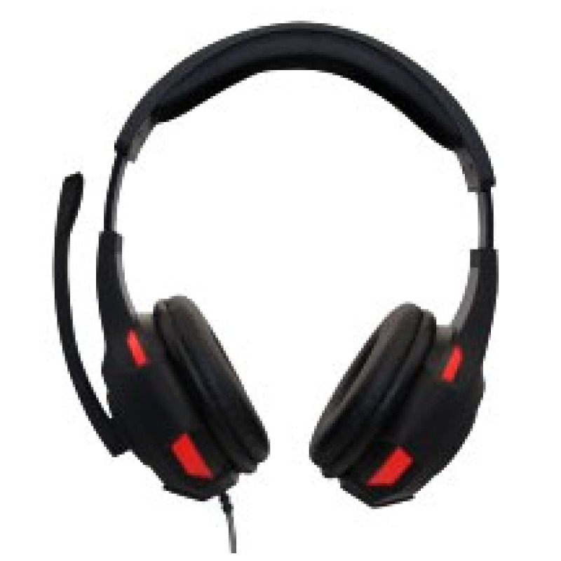 AUDIFONO GAMER DIADEMA ALAMBRICO NACEB HIFI ROJO 3.5MM C/MICROF OMNIDIRECCIONAL 1.6 MTO