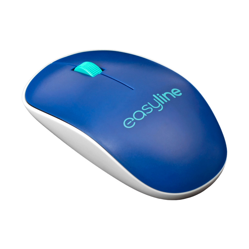 MOUSE INALAMBRICO 1000 DPI DONGLE USB SIMETRICO EASY LINE BY PERFECT CHOICE VIVA - AZUL
