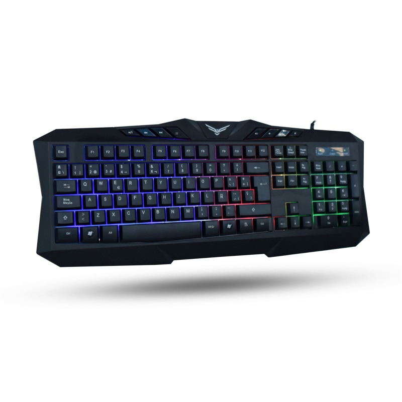 TECLADO NACEB (NA-0912) BEAST,GAMING,MULTIMEDIA,RETROILUMINADO,NEGRO