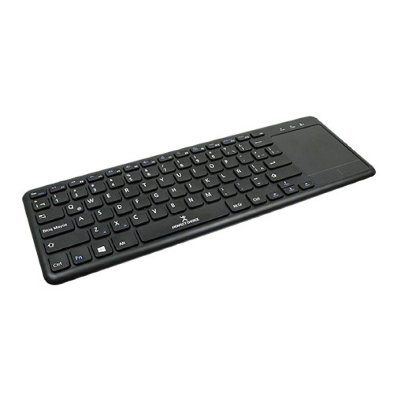 TECLADO INALAMBRICO CON TOUCH PAD TECLAS DE TIJERA Y ACCESOS RAPIDOS CONECTOR USB PERFECT CHOICE - NEGRO