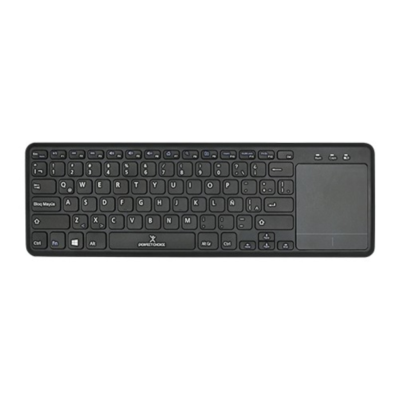 TECLADO INALAMBRICO CON TOUCH PAD TECLAS DE TIJERA Y ACCESOS RAPIDOS CONECTOR USB PERFECT CHOICE - NEGRO image 3
