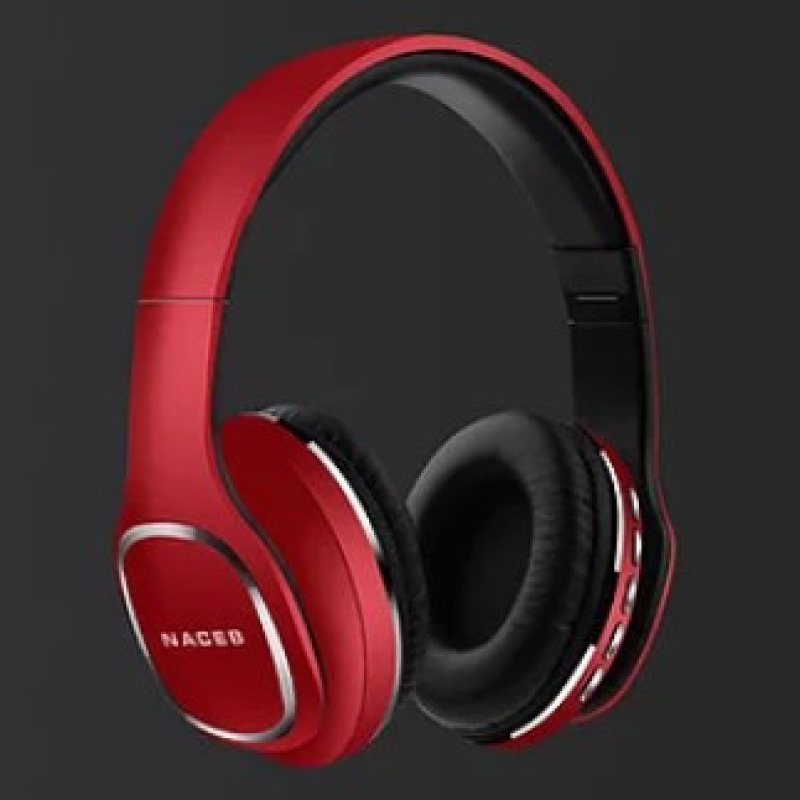 AUDIFONOS NACEB (NA-0307R) CETUS,DIADEMA,MICROFONO,BLUETOOTH,PLEGABLE,ROJO