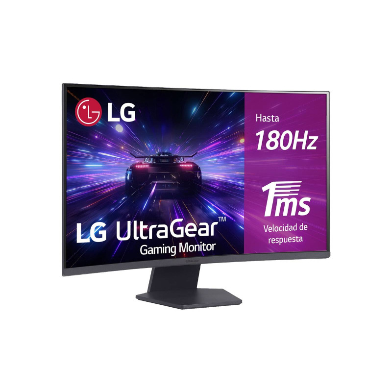 MONITOR LG ULTRAGEAR 32GS60QC GAMER CURVO QHD 31.5,PANEL VA, 2560X1440, 180HZ, TR 1MS, CURVATURA 1000R, HDR10, AMD FREESYNC, ASPECTO 16:09, CONTRASTE 3000:1, DISPLAYPORT, HDMI, MONTAJE 100X100