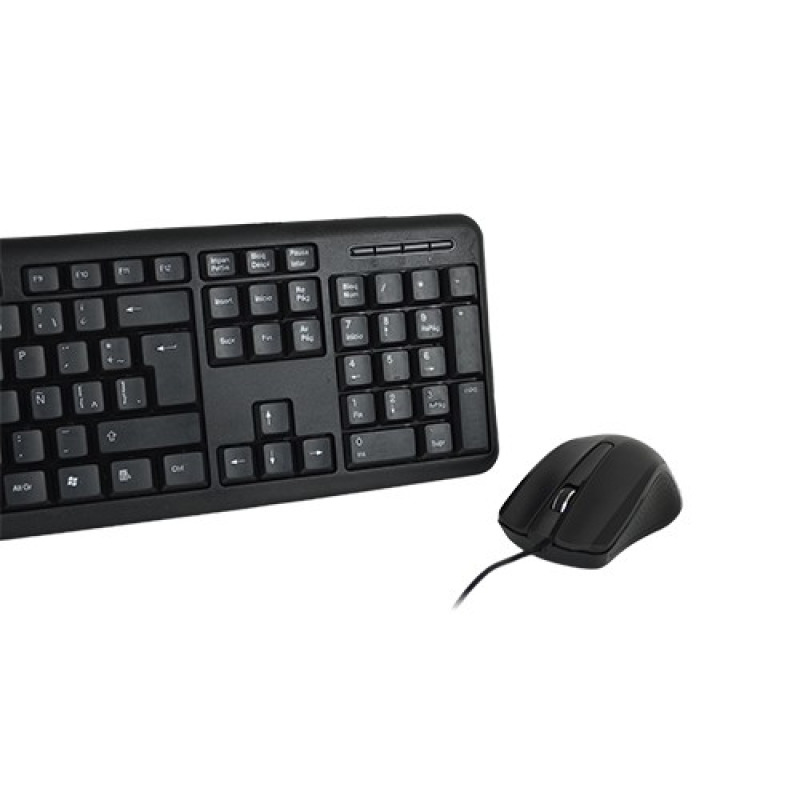 KIT DE TECLADO Y MOUSE ALAMBRICO CONECTOR USB PERFECT CHOICE - NEGRO image 4