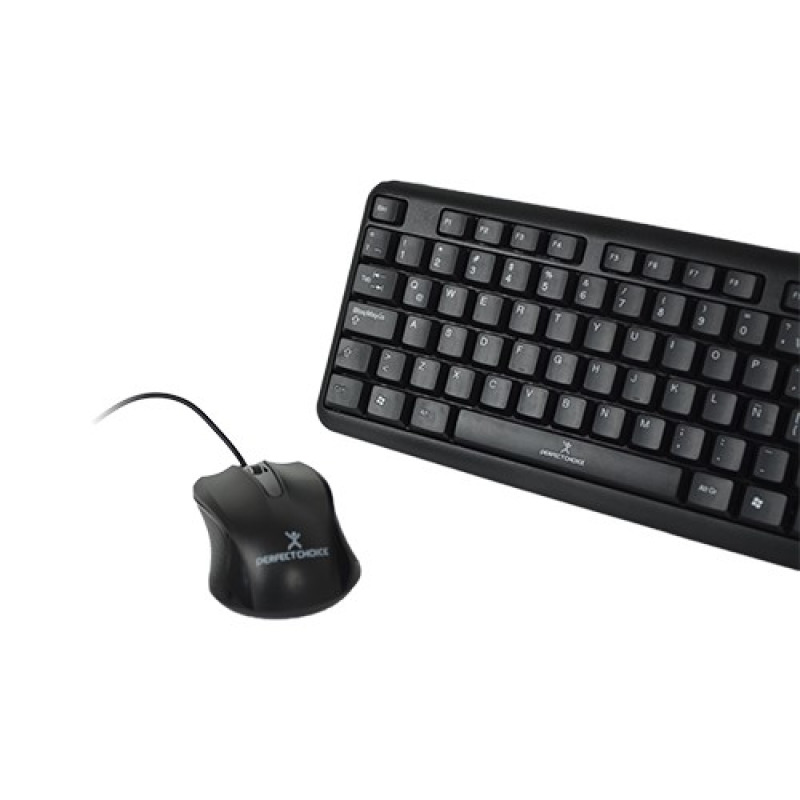 KIT DE TECLADO Y MOUSE ALAMBRICO CONECTOR USB PERFECT CHOICE - NEGRO image 5