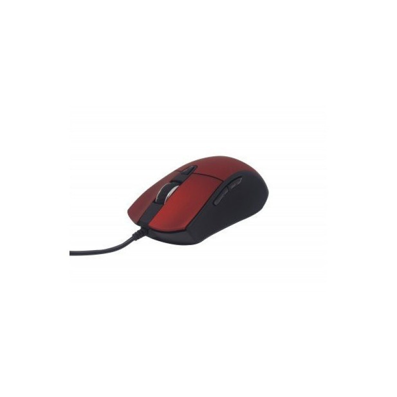 MOUSE NACEB ALAMBRICO OPTICO ERGONOMICO HASTA 2400DPI ROJO 6 BOTONES