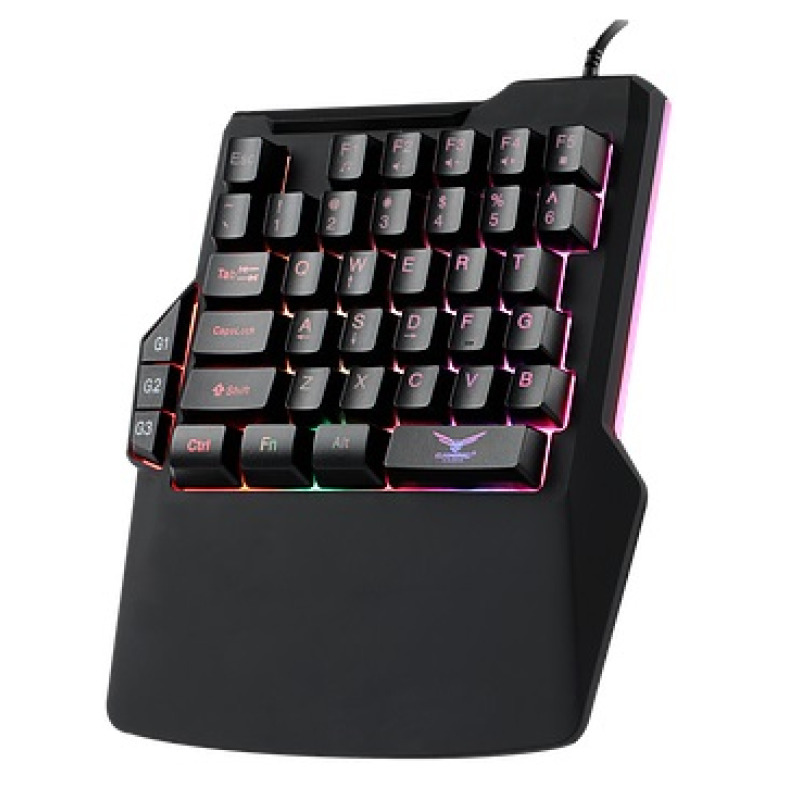 TECLADO GAMER ONE HAND NACEB ALAMBRICO ATHERIS RETROILUMINADO RGB