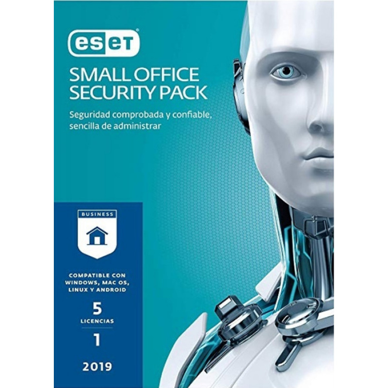 ESD ESET SMALL OFFICE SECURITY, 5 LICENCIAS PCS 1 LICENCIA PARA SERVER WINDOWS CONSOLA LOCAL, 1 AÑO DE VIGENCIA