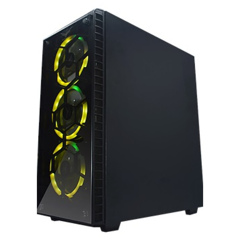 GABINETE NACEB (NA-0602) HYDRA,FULL ATX,SIN FUENTE,2*USB 2.0,1* USB 3.0,3*FAN,CRISTAL TEMP,NEGRO
