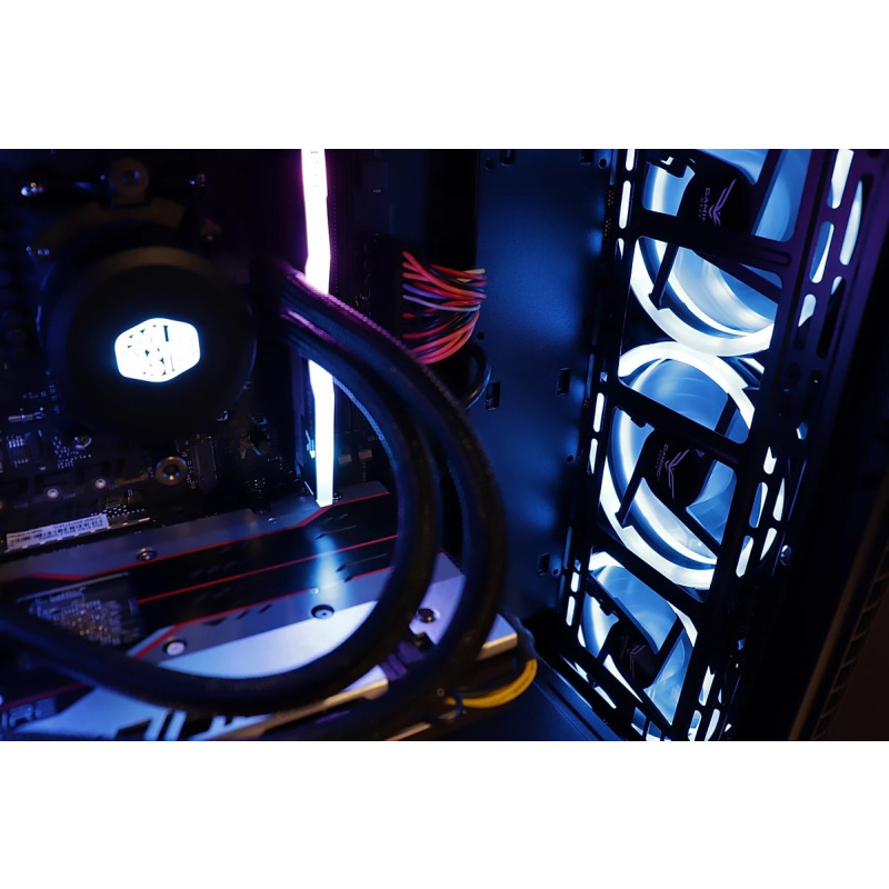 GABINETE NACEB (NA-0602) HYDRA,FULL ATX,SIN FUENTE,2*USB 2.0,1* USB 3.0,3*FAN,CRISTAL TEMP,NEGRO image 11