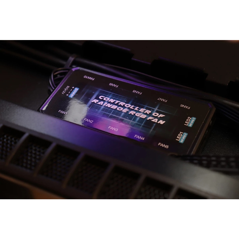 GABINETE NACEB (NA-0602) HYDRA,FULL ATX,SIN FUENTE,2*USB 2.0,1* USB 3.0,3*FAN,CRISTAL TEMP,NEGRO image 12