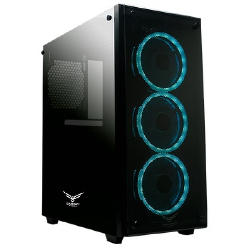 GABINETE NACEB (NA-0603) PLAYER,FULL ATX,SIN FUENTE,2*USB 2.0,1*USB 3.0,3*FAN,CRISTAL TEMP,NEGRO image 3