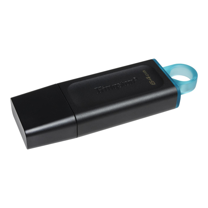 MEMORIA FLASH USB KINGSTON DATA TRAVELER EXODIA 64GB GEN 1 3.2 TIPO A NEGRO C/ANILLO AZUL OCEAN (DTX/64GB) image 13