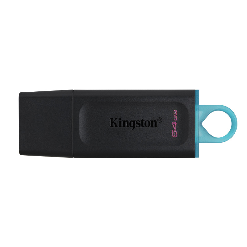MEMORIA FLASH USB KINGSTON DATA TRAVELER EXODIA 64GB GEN 1 3.2 TIPO A NEGRO C/ANILLO AZUL OCEAN (DTX/64GB) image 2