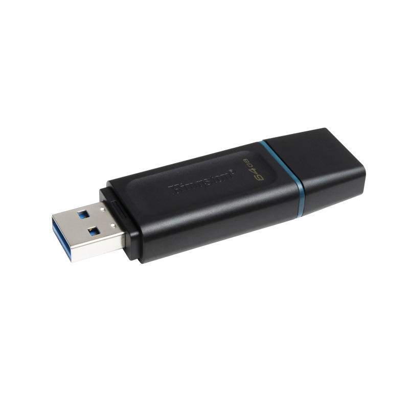 MEMORIA FLASH USB KINGSTON DATA TRAVELER EXODIA 64GB GEN 1 3.2 TIPO A NEGRO C/ANILLO AZUL OCEAN (DTX/64GB) image 18