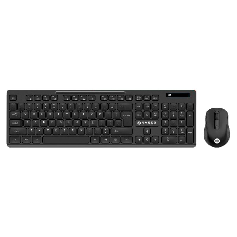 KIT 2 EN 1 NACEB (NA-0123) TECLADO,MOUSE,INALAMBRICO,104 TECLAS,1600 DPI,NEGRO