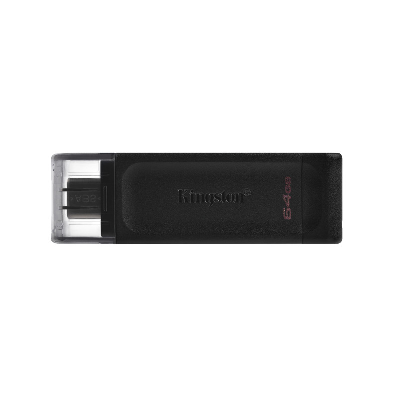 MEMORIA FLASH USB KINGSTON DATA TRAVELER 70 64GB GEN 1 3.2 TIPO C NEGRO (DT70/64GB)