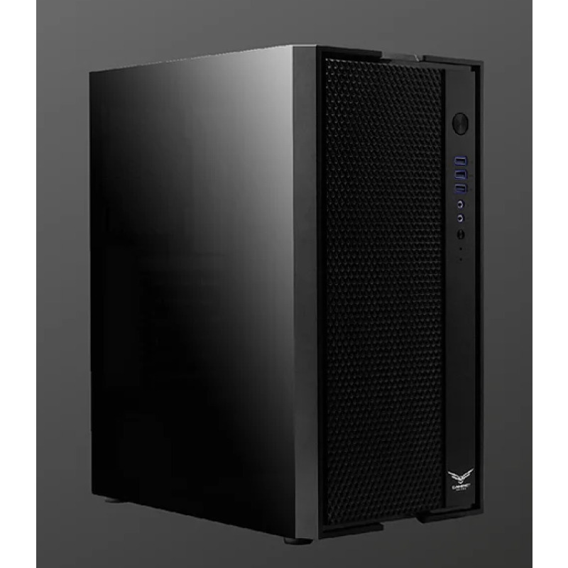 GABINETE NACEB (NA-0611) CYPHER,ATX,SIN FUENTE,2*USB 3.0,3*FAN,RGB,CRISTAL TEMP,NEGRO