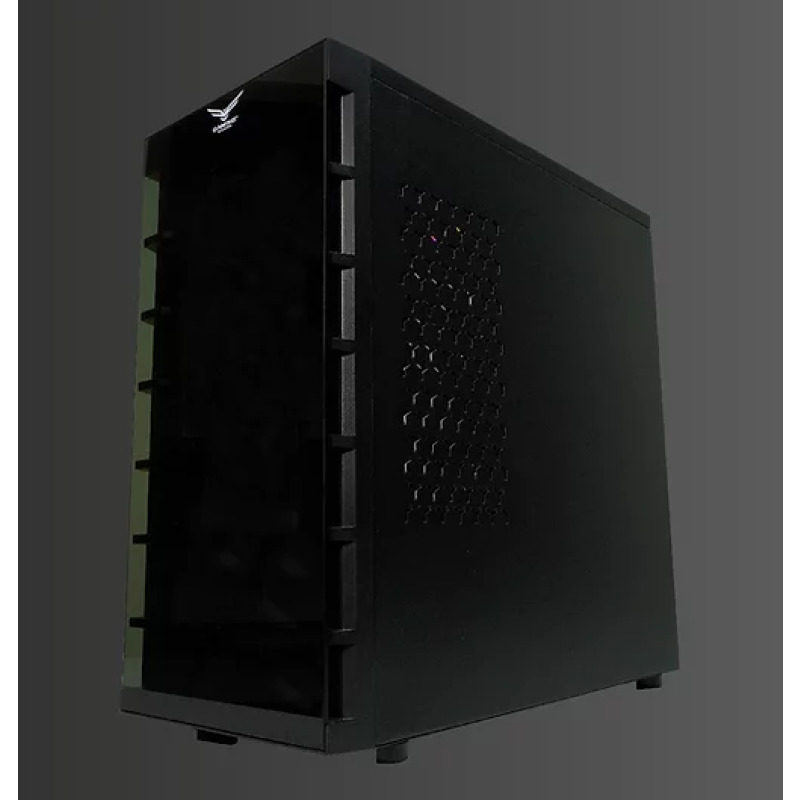 GABINETE NACEB (NA-0609) ORION,FULL ATX,SIN FUENTE,2*USB 2.0,1*USB 3.0,3*FAN,CRISTAL TEMP,NEGRO