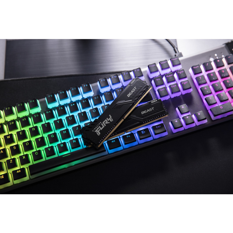 MEMORIA RAM KINGSTON DIMM DDR4 32GB 3200MT/S FURY BEAST BLACK XMP CL16 288PIN 1.35V C/DISIPADOR DE CALOR P/PC/GAMER/ALTO RENDIMIENTO (KF432C16BB/32) image 16