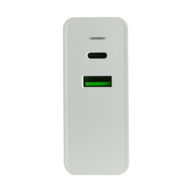 ADAPTADOR CARGADOR DE CORRIENTE DE 65W PUERTOS USB-A/USB-C PERFECT CHOICE - BLANCO image 3