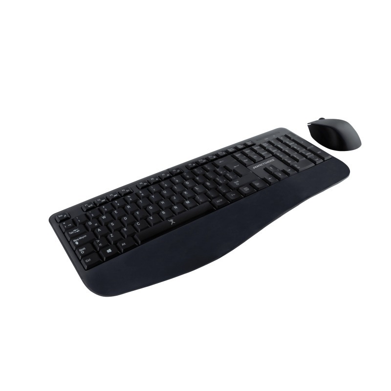 KIT TECLADO Y MOUSE INALAMBRICO CONECTOR USB ERGONOMICO SUPERFICIES CUERVAS PERFECT CHOICE - NEGRO image 3