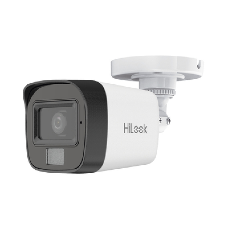 Dual Light Bala IP 2 Megapixel 1080p / Lente 28 mm / Ángulo de visión 101 / 20 mts IR  15 mts Luz Blanca / Micrófono Integrado / ACUSENSE Lite / Exterior IP67 / PoE / dWDR / H265 / ONVIF