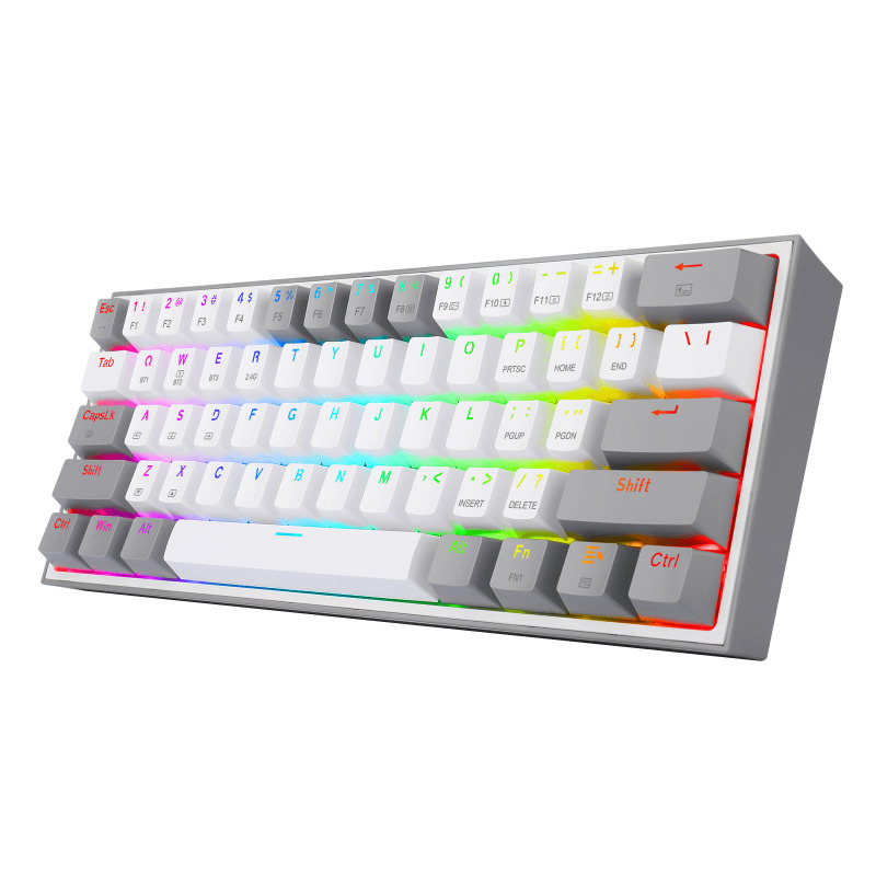 REDRAGON K616-RGB WG FIZZ PRO WHITE/GREY, Teclado mecanico 60%, multi-conexión image 10