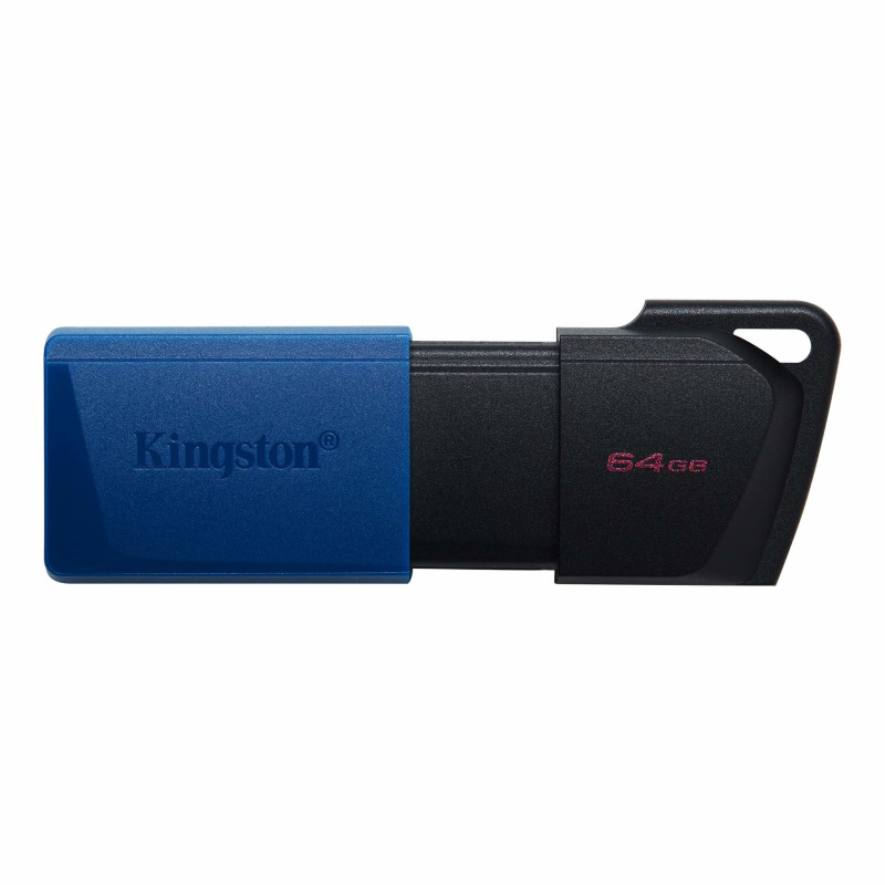 MEMORIA FLASH USB KINGSTON DATA TRAVELER EXODIA M 64GB GEN 1 3.2 GEN 1 C/TAPA MÓVIL NEGRO + AZUL (DTXM/64GB)