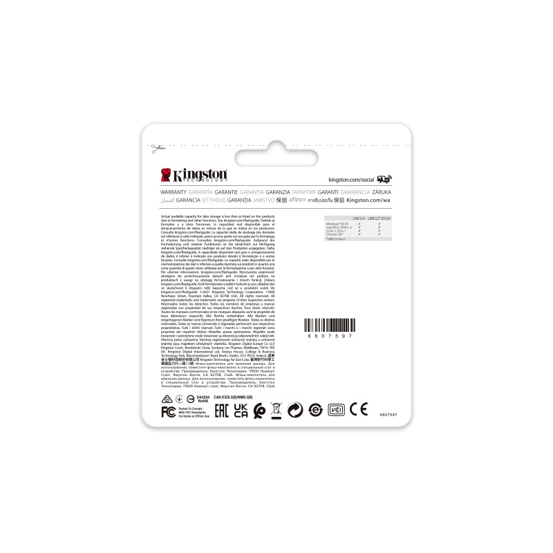 MEMORIA FLASH USB KINGSTON DATA TRAVELER EXODIA M 64GB GEN 1 3.2 GEN 1 C/TAPA MÓVIL NEGRO + AZUL (DTXM/64GB) image 12