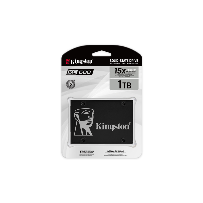 UNIDAD DE ESTADO SOLIDO KINGSTON INTERNO KC600 1.024GB 2.5 SATA3 7MM LECT.550/ESCRIT.520MB/S NAND 3D TLC PC/LAPTOP (SKC600/1024G) image 9