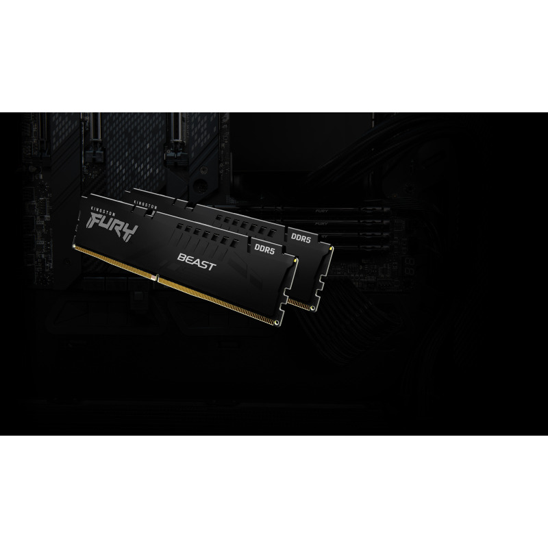 MEMORIA RAM KINGSTON DIMM DDR5 16GB 5200MT/S FURY BEAST BLACK CL40 288PIN 1.25V C/DISIPADOR DE CALOR P/PC/GAMER/ALTO RENDIMIENTO (KF552C40BB-16) image 11