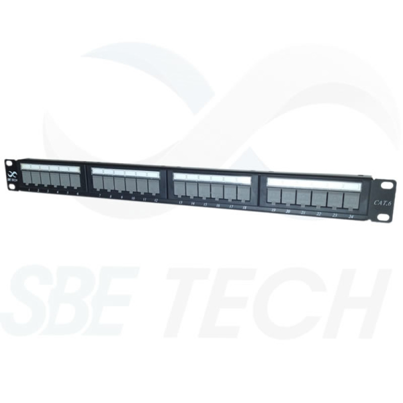 SBETECH PPC624P - Panel de parcheo categoría 6/ 24 puertos